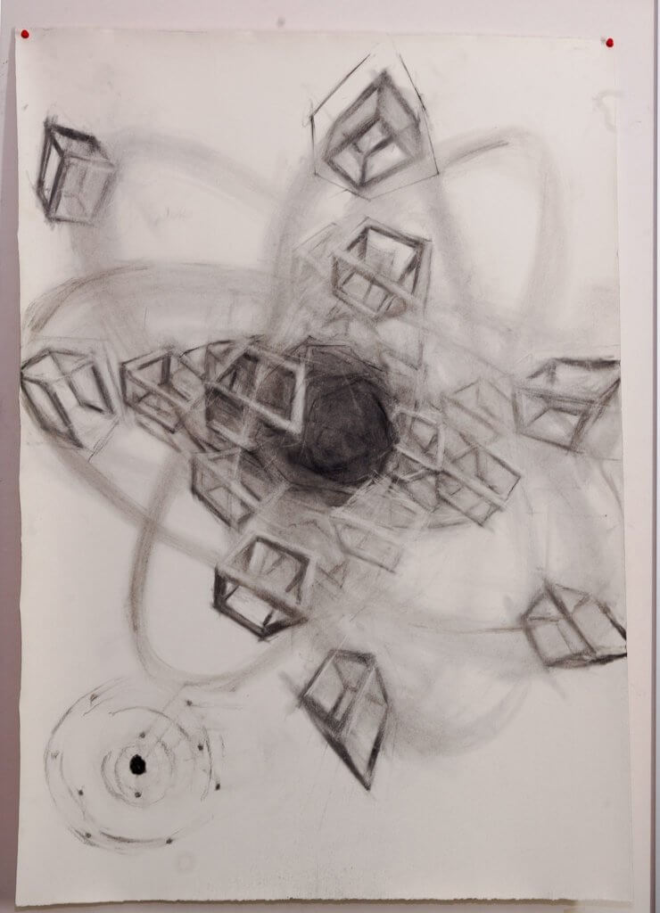 4-O, 107x76cm, Kohle, 2017