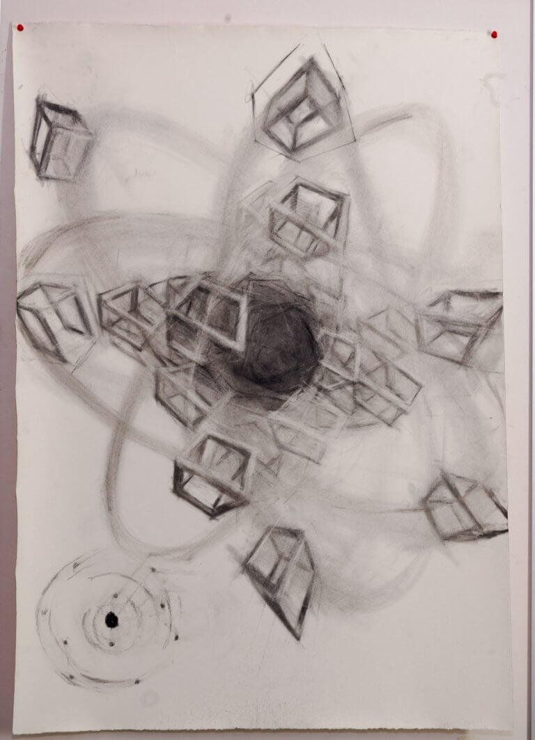 4-O, 107x76cm, Kohle, 2017